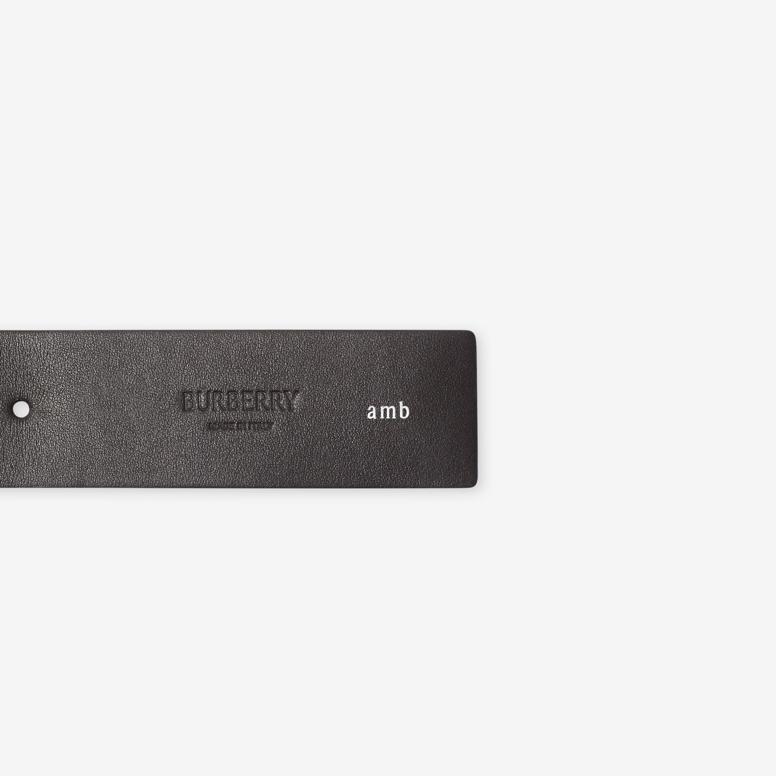 Reversible Engraved Check Belt in Peat brown/sand beige - Men | Burberry® Official